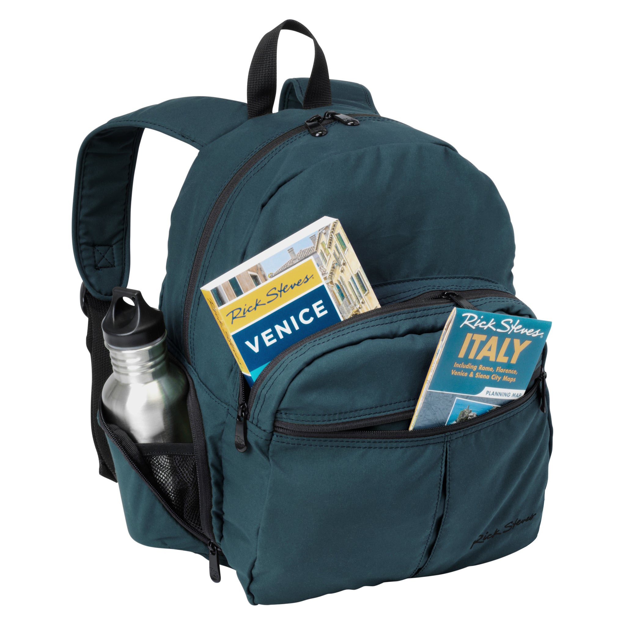 blue spruce microfiber day pack packed