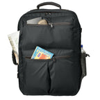 black carry on backpack front pockets