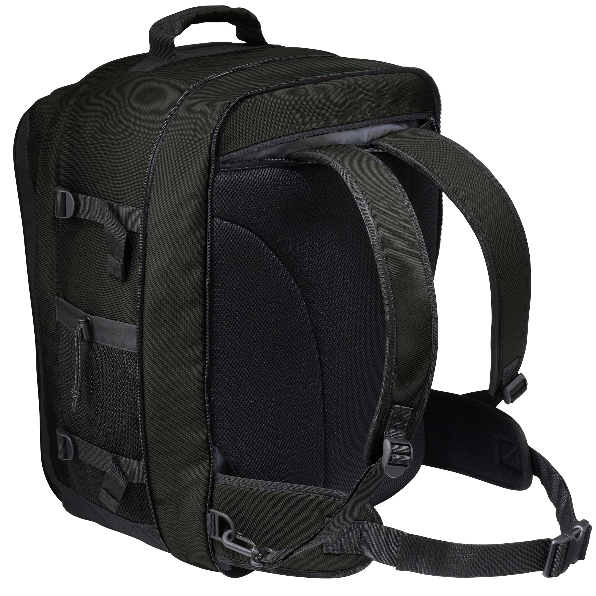 black convertible carry on back
