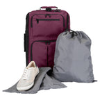 Plum convertible backpack included laundry bags