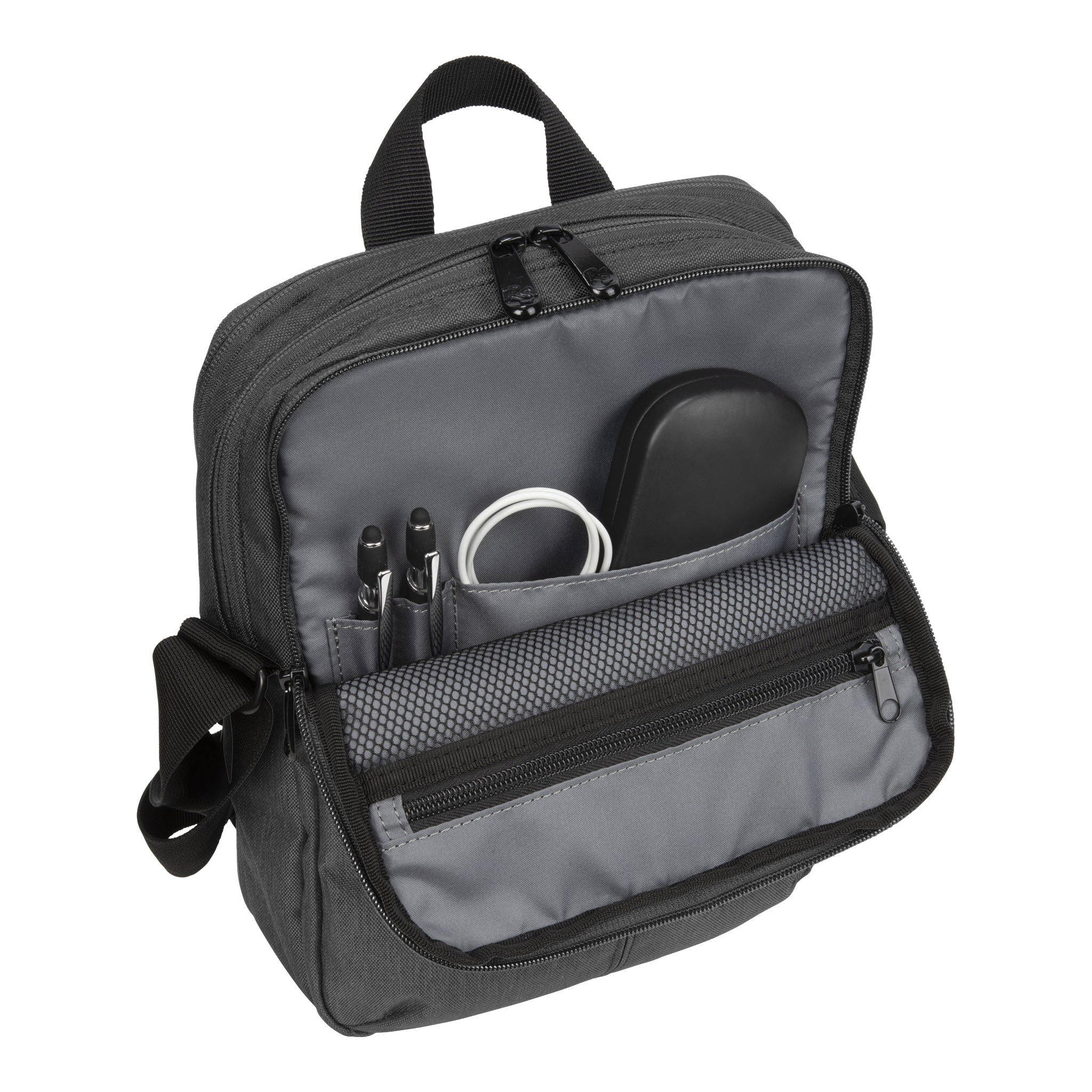 heather gray copenhagen bag open
