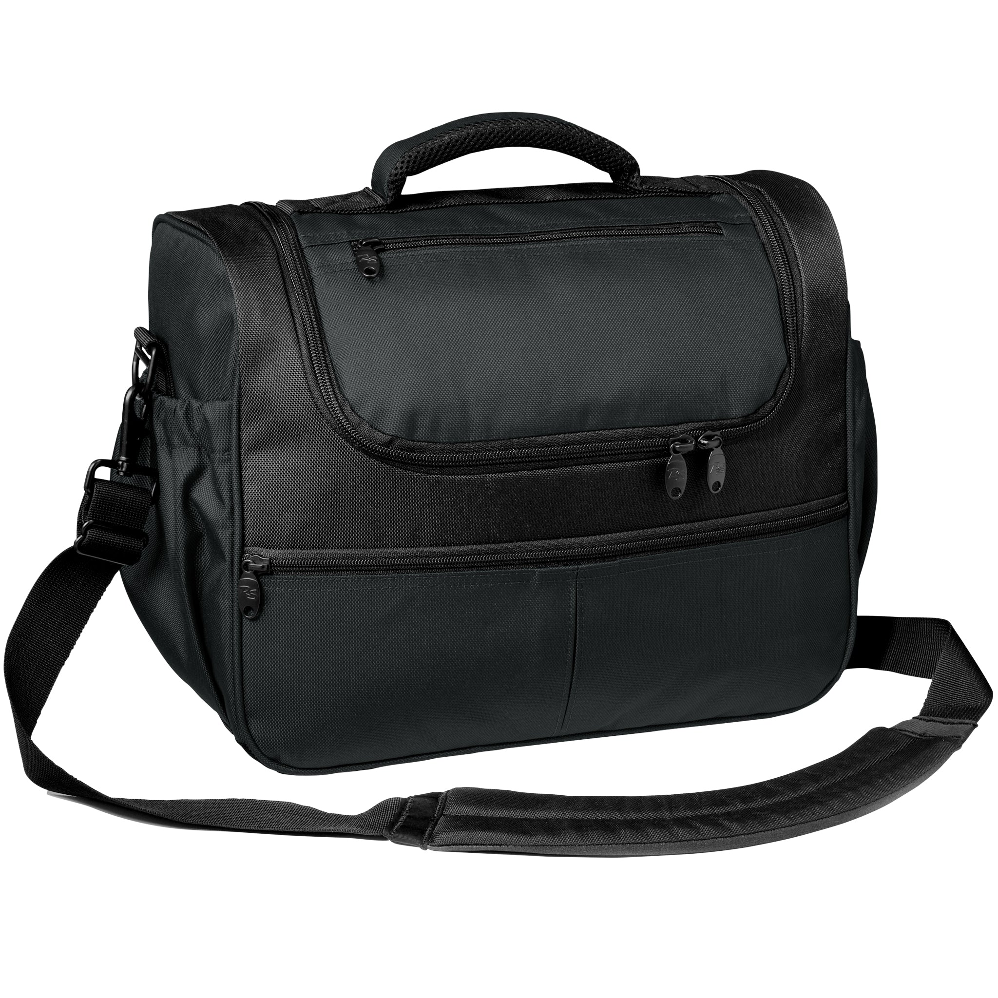 black euro flight shoulder carry on duffel