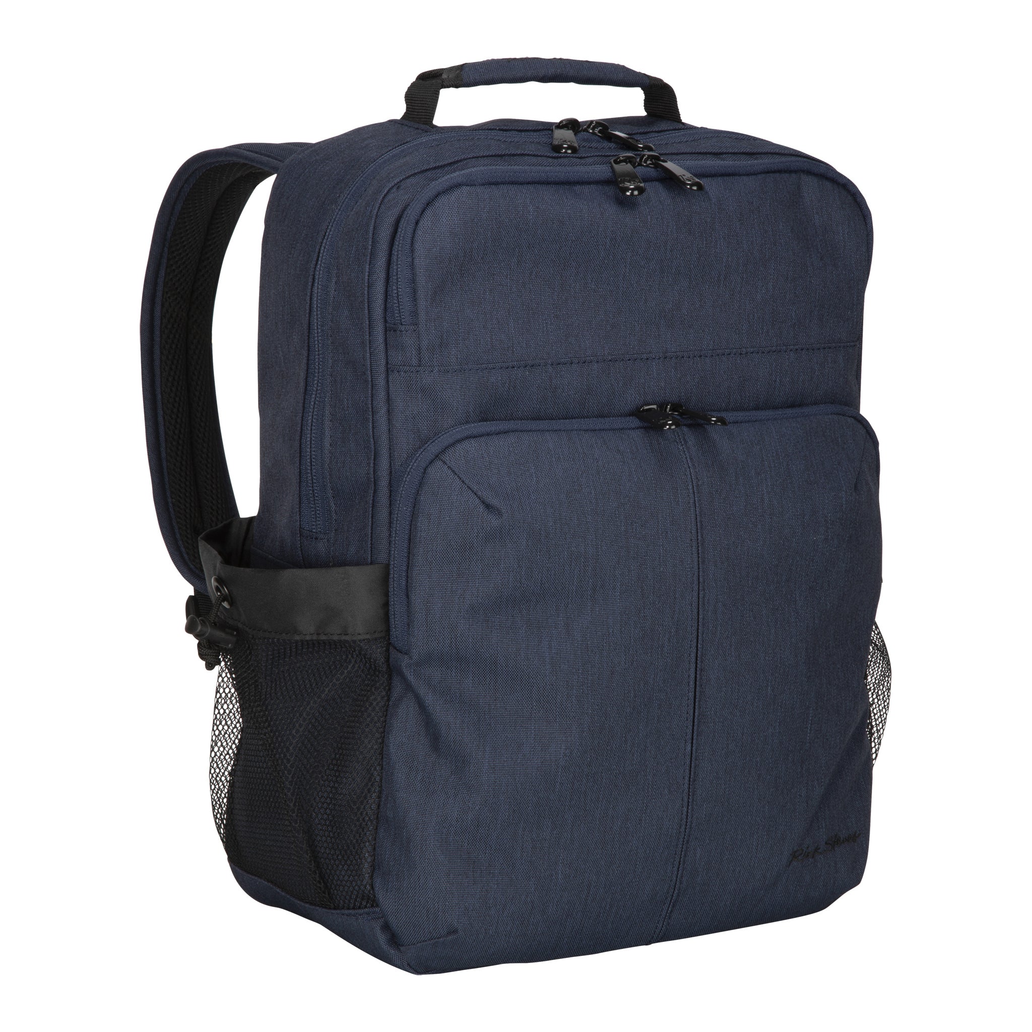 heather navy oslo backpack front