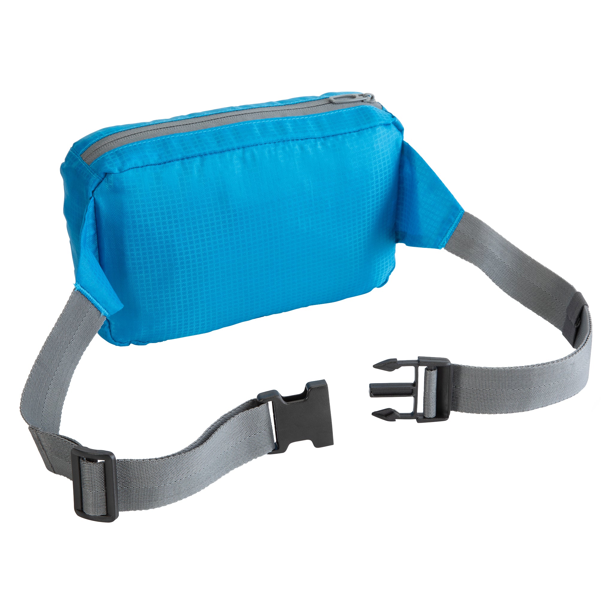 Rick Steves Packable Hip Pack, turquoise color, back view