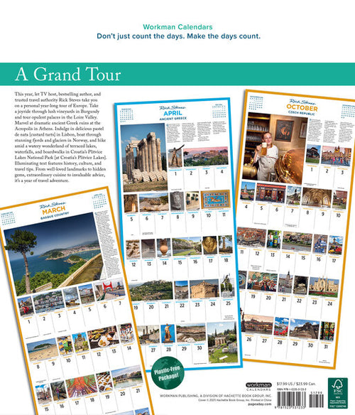 Rick Steves Europe Wall Calendar 2026 - Inside Details