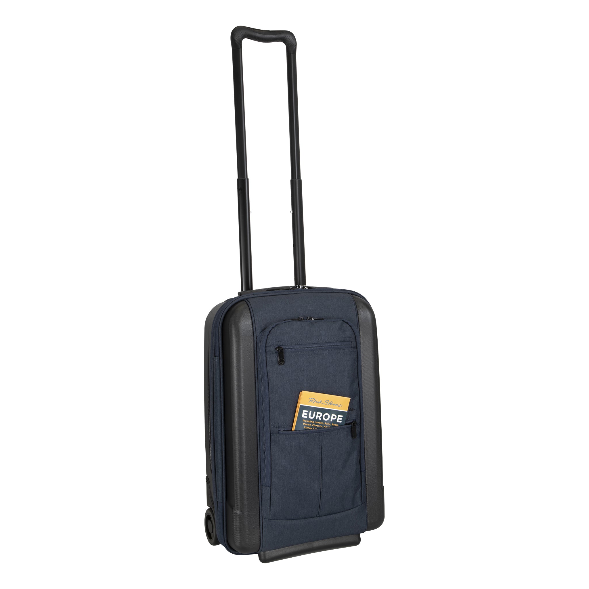 heather navy riga carry on extended handle