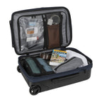 heather navy riga carry on interior