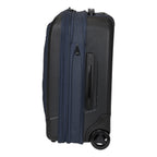 heather navy riga carry on expanded side