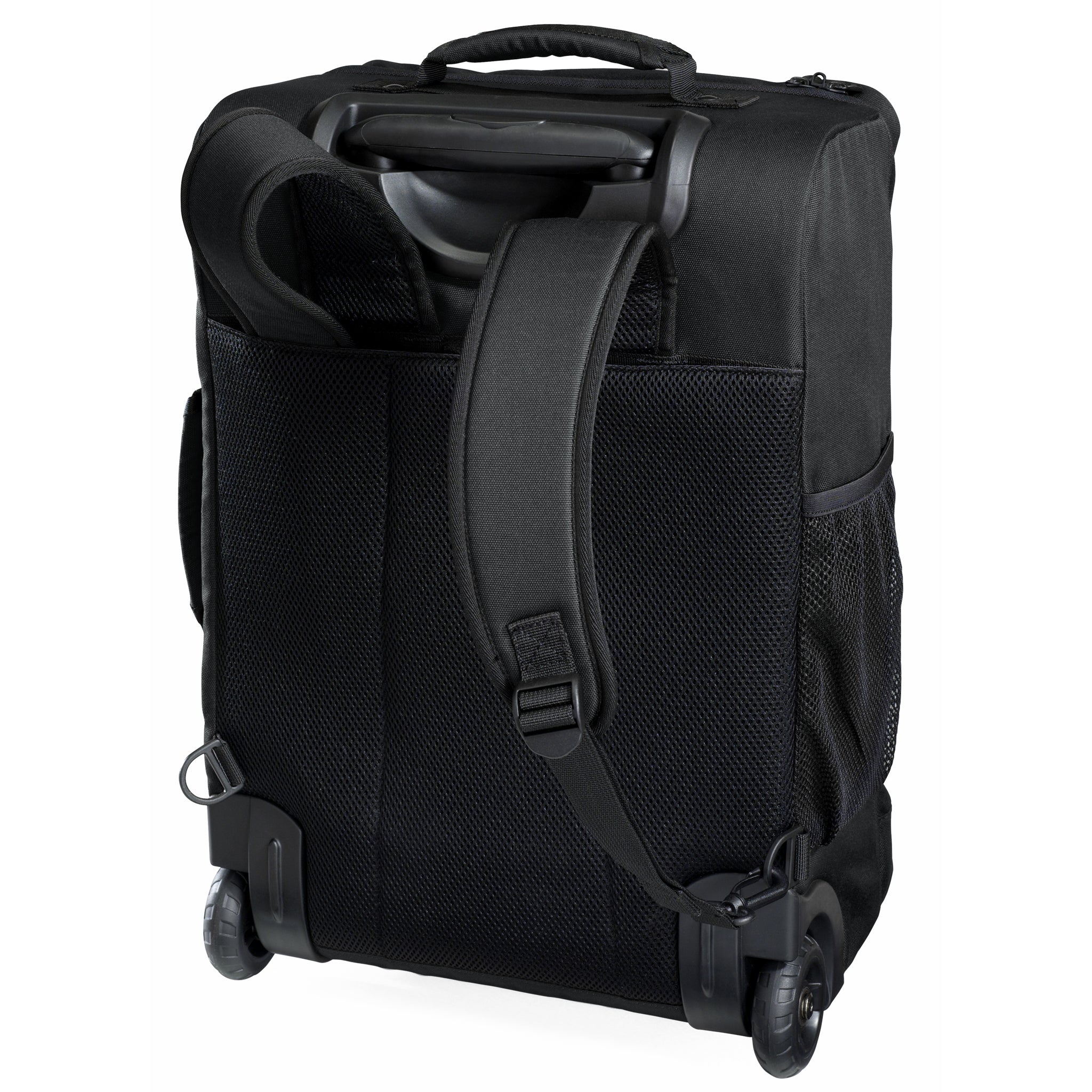 black rolling backpack straps