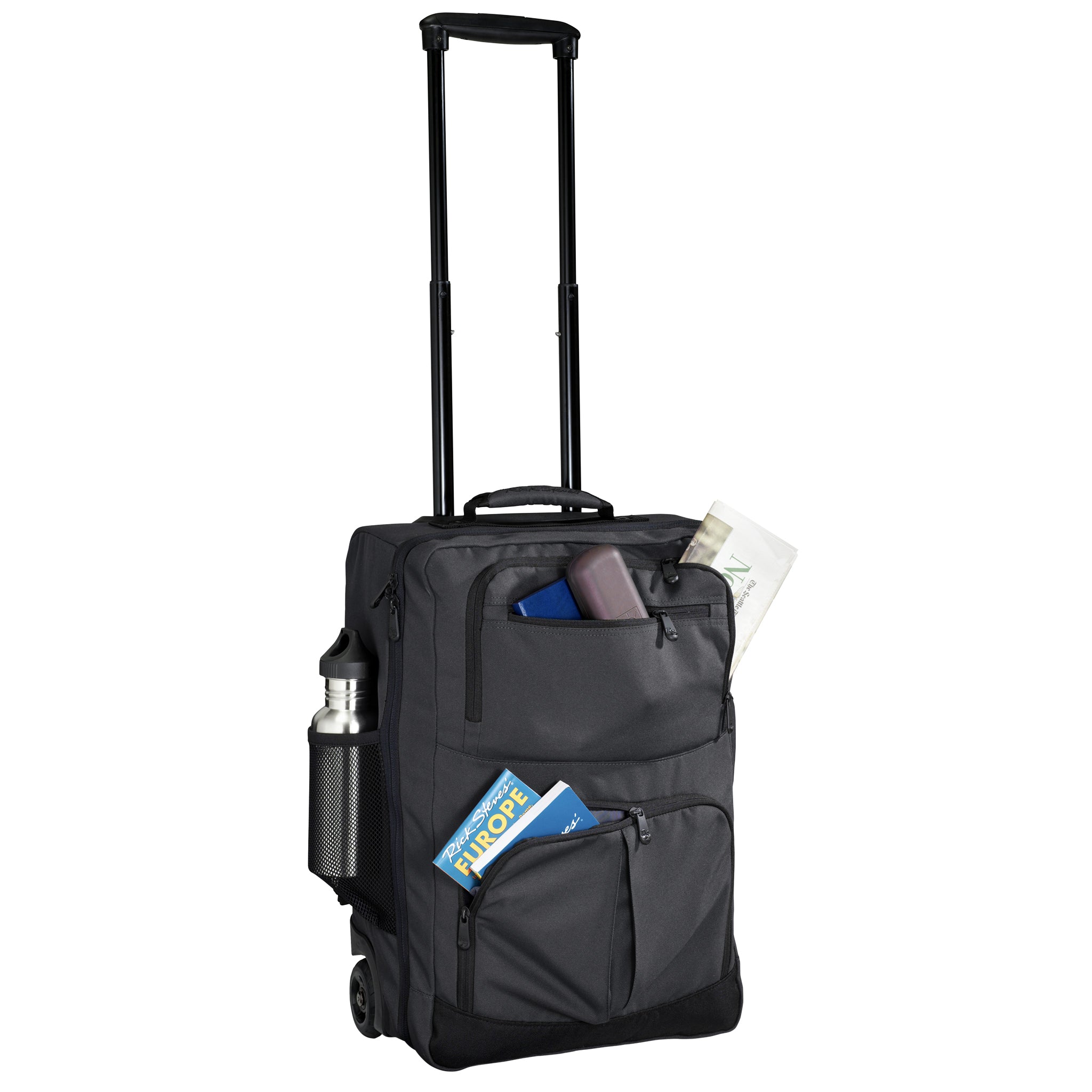 graphite rolling backpack handle