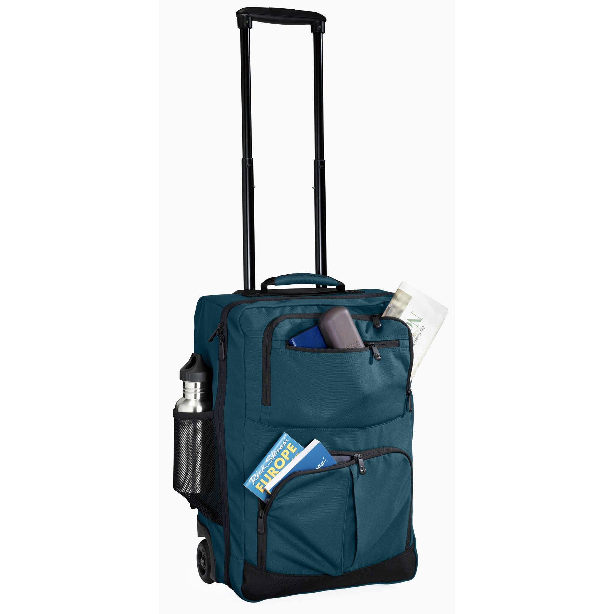 blue spruce rolling backpack pockets