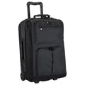 black front rolling carry on suitcase