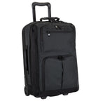 black front rolling carry on suitcase