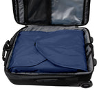 dark navy packing folder in bag