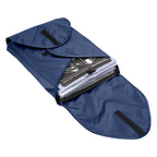 dark navy travel packing folder open flap