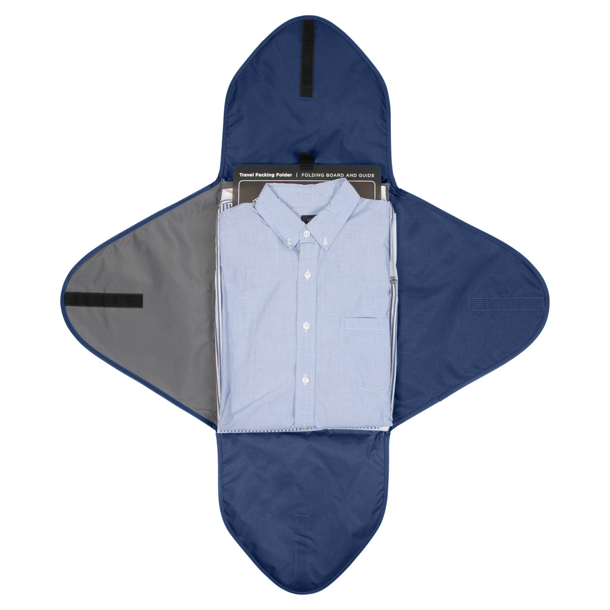 dark navy folding board open