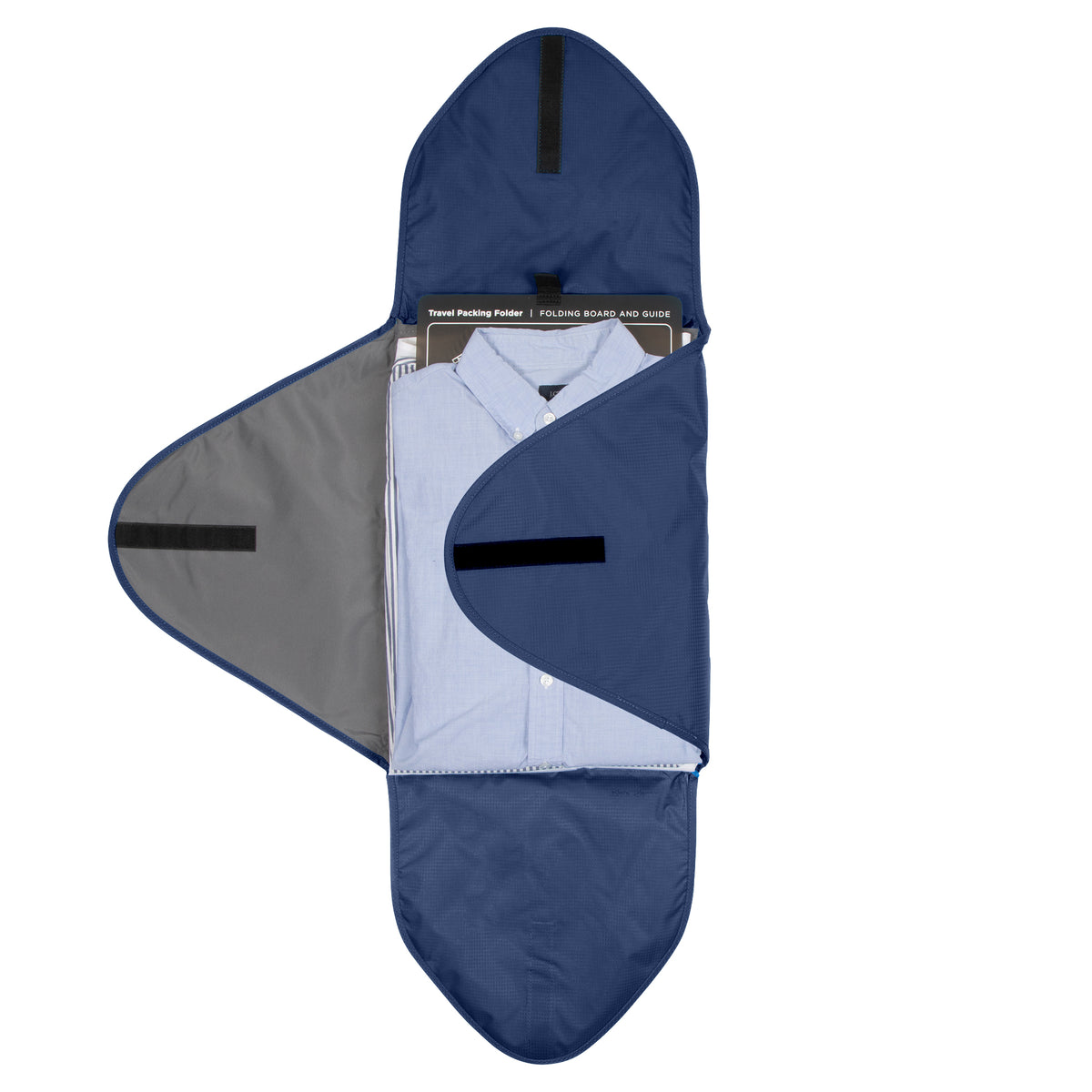 dark navy folder 1 flap shut