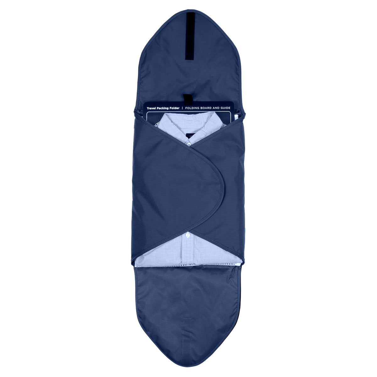 dark navy folder 2 flap shut