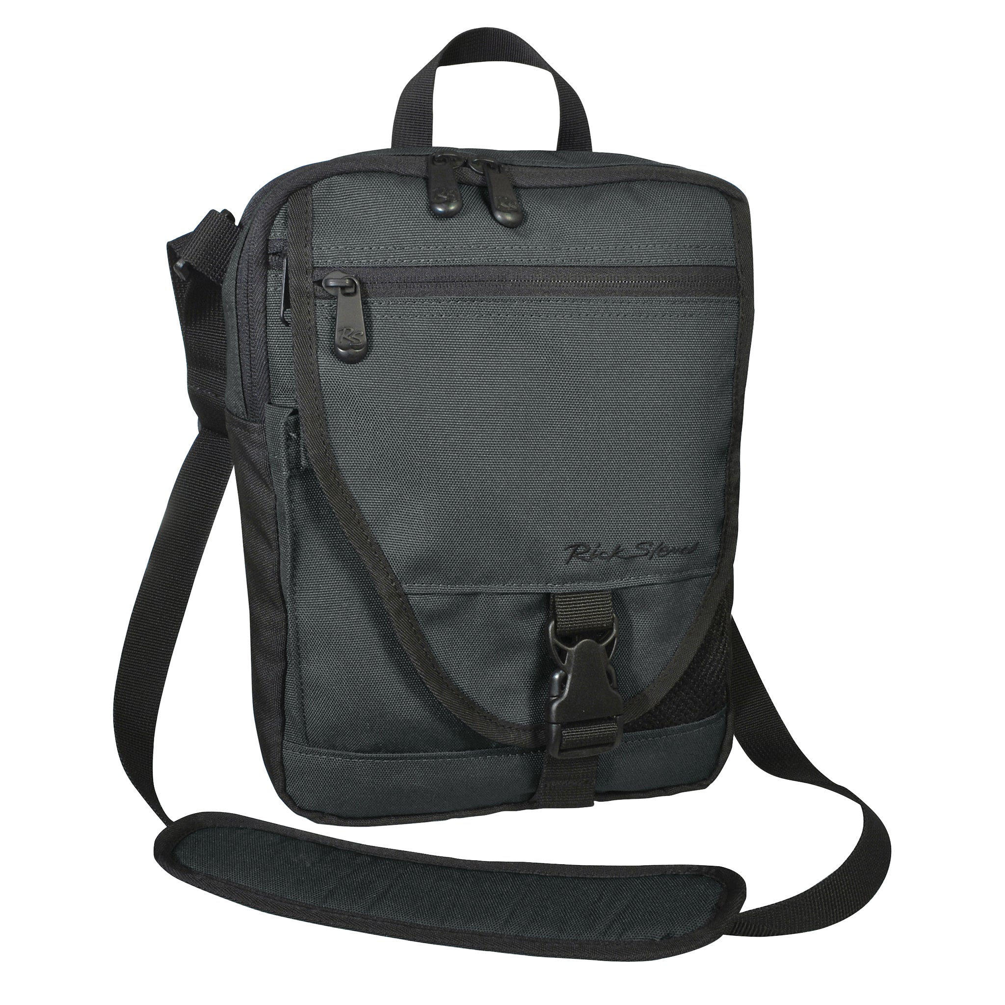 graphite crossbody purse front