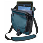 blue spruce crossbody purse open