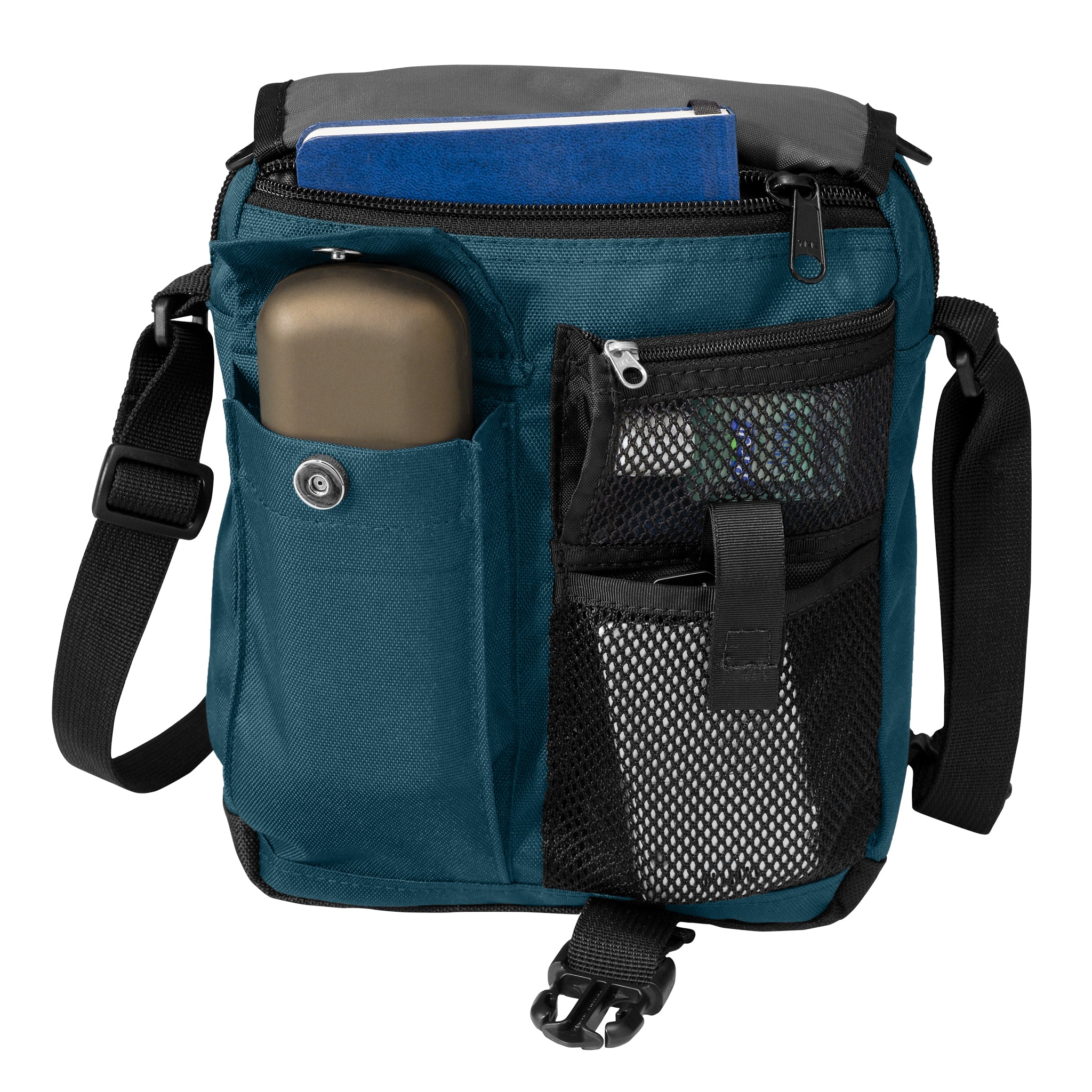blue spruce crossbody purse pockets