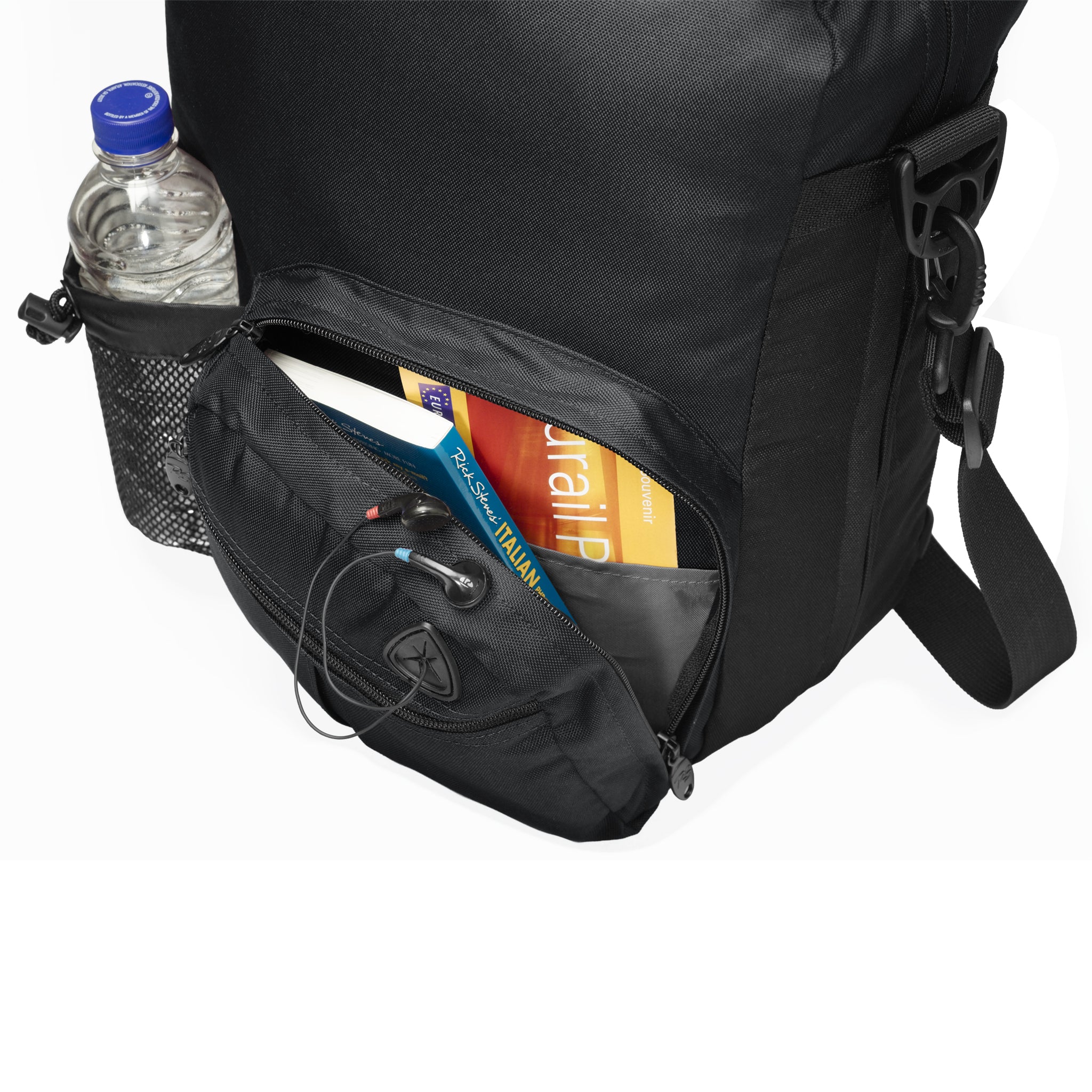black veloce shoulder bag pocket