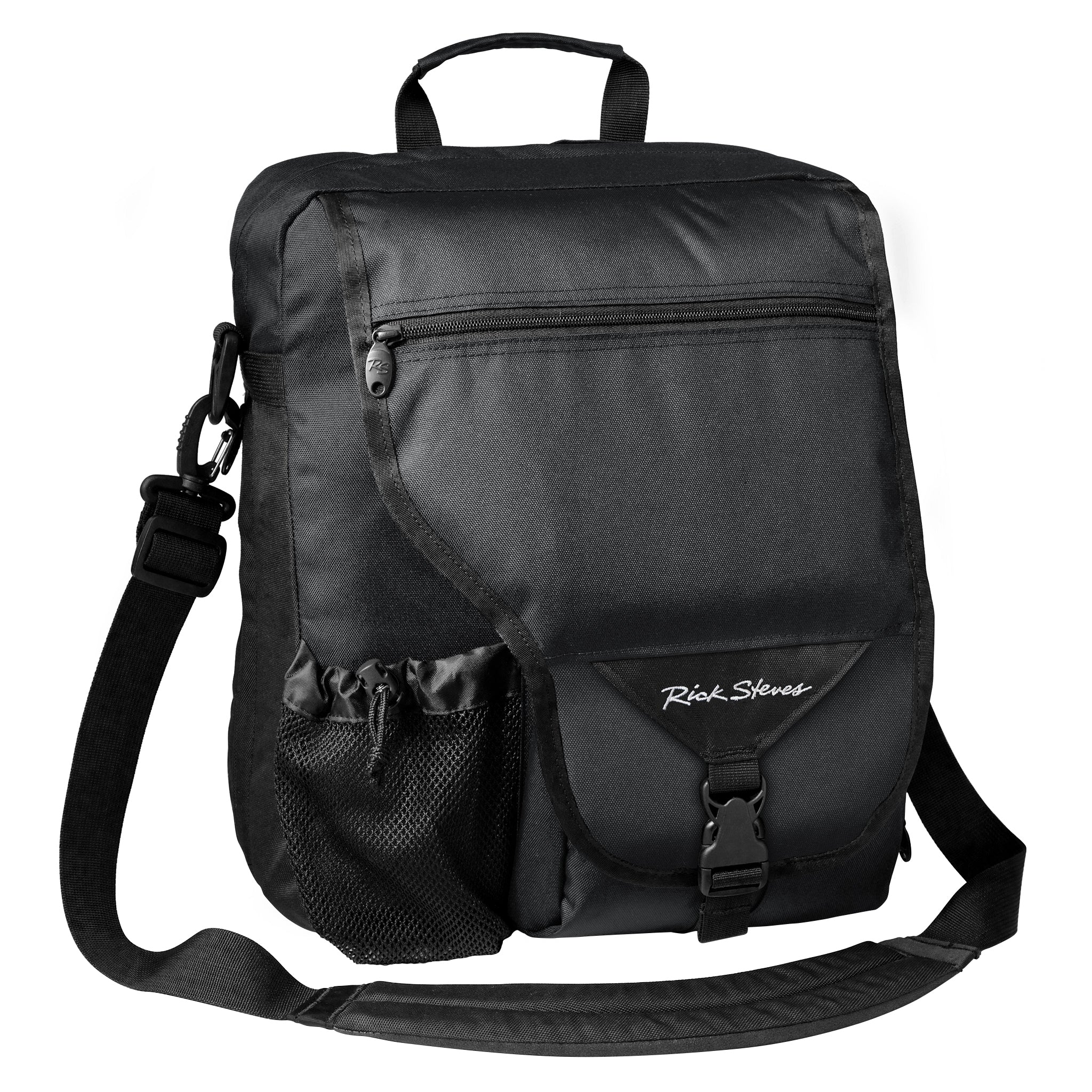 black veloce shoulder bag front