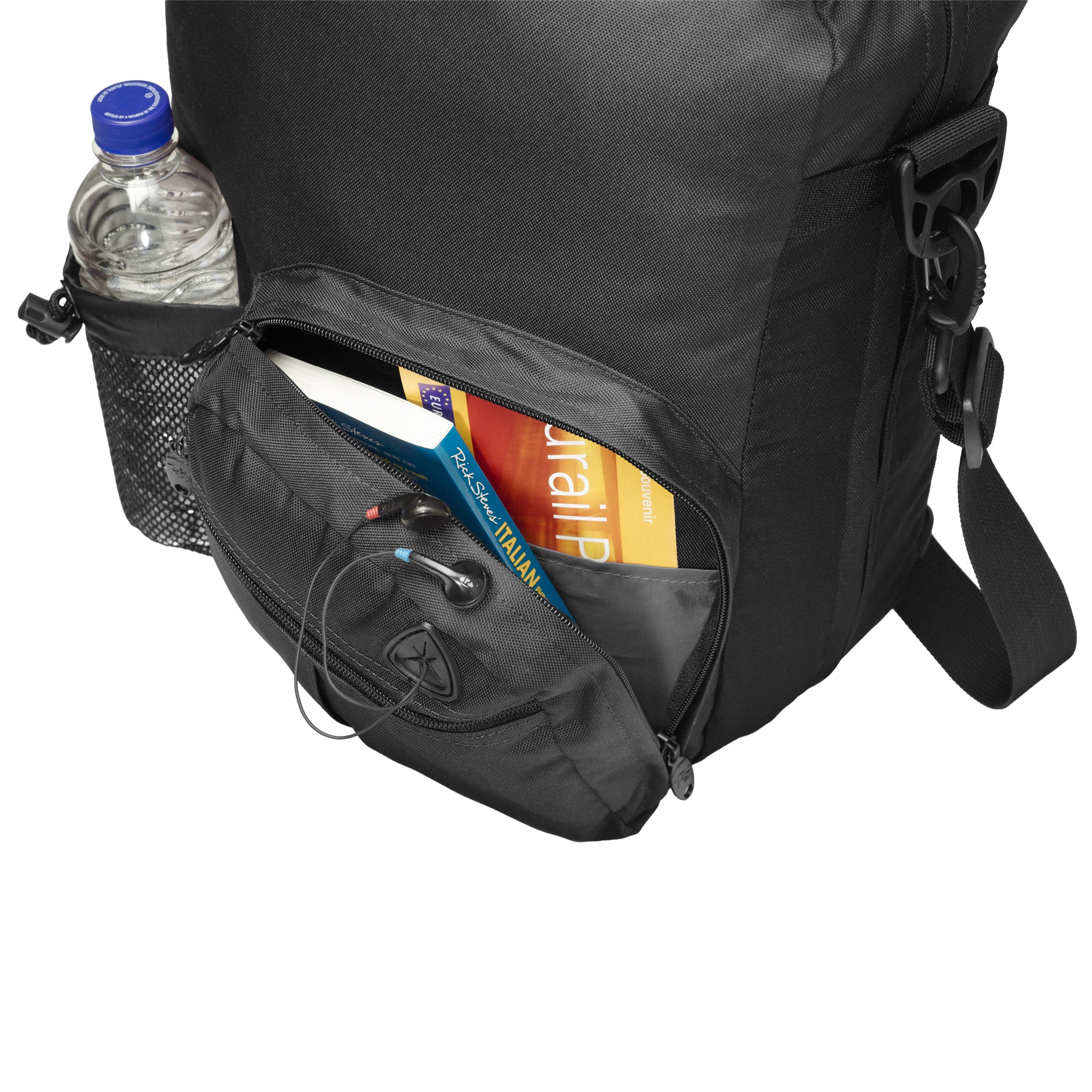 graphite veloce shoulder bag pocket