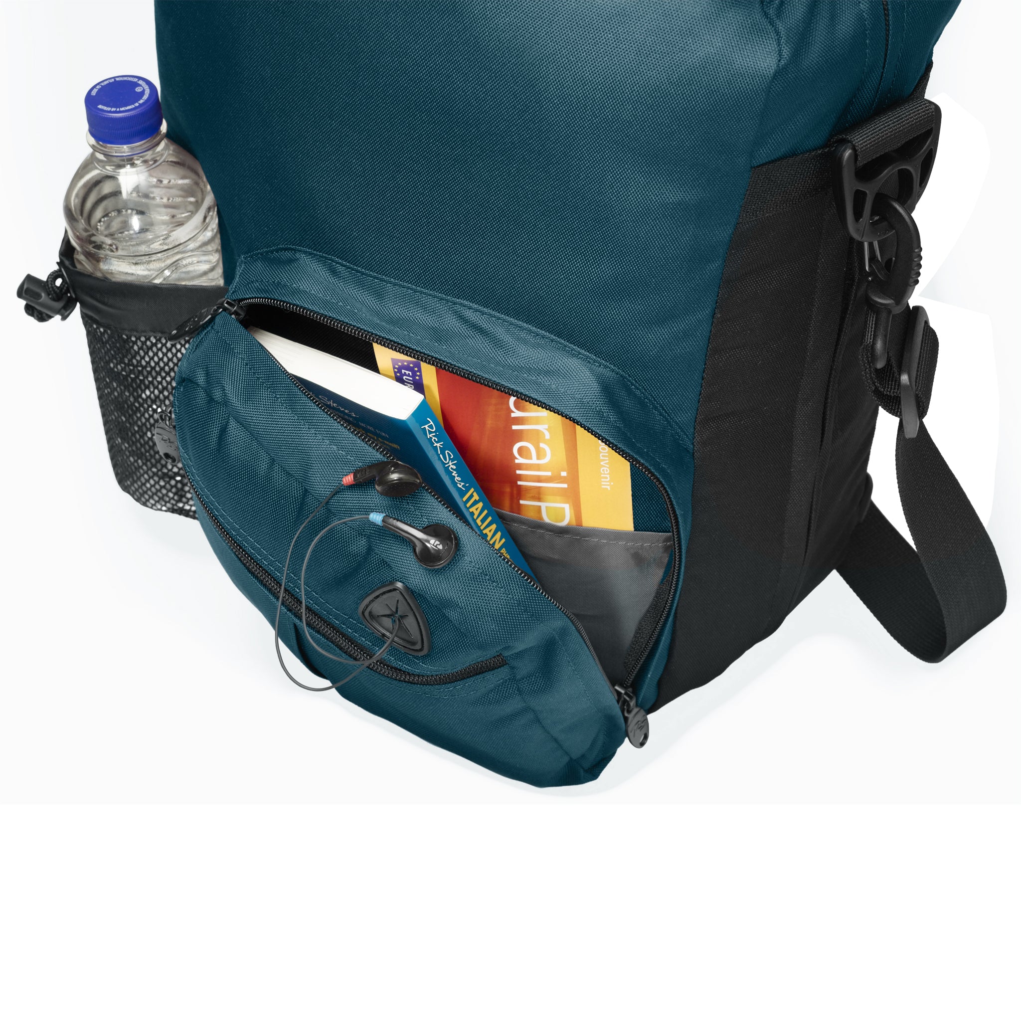 blue spruce veloce shoulder bag pocket